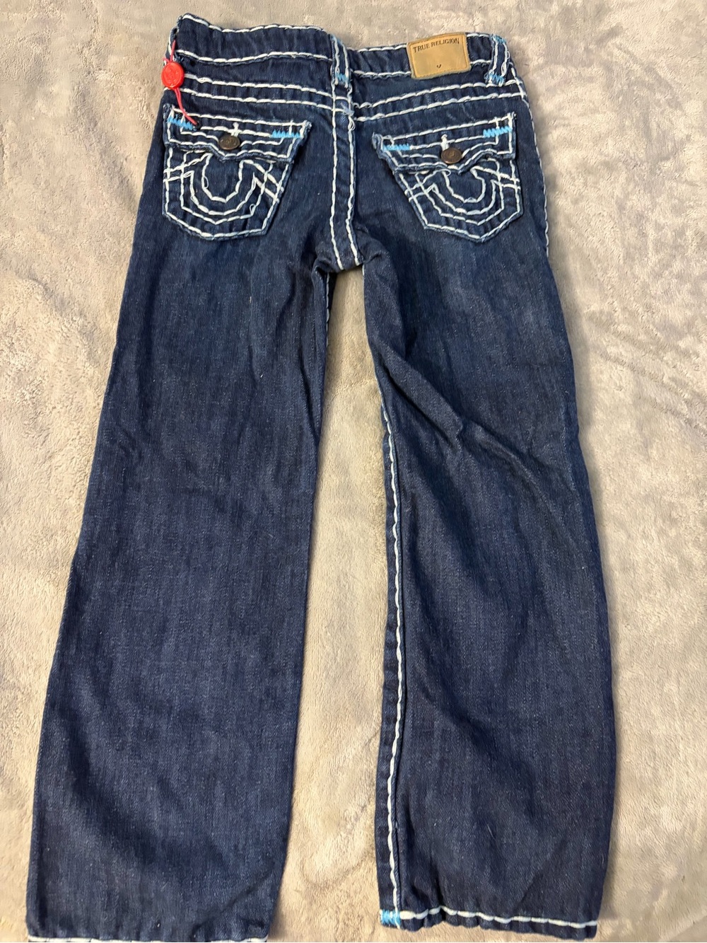 True Religion Kid's Dark Blue Straight Leg Jeans